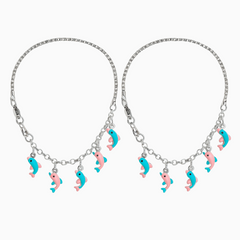Dazzling Silver Hand Dolphine Bracelet