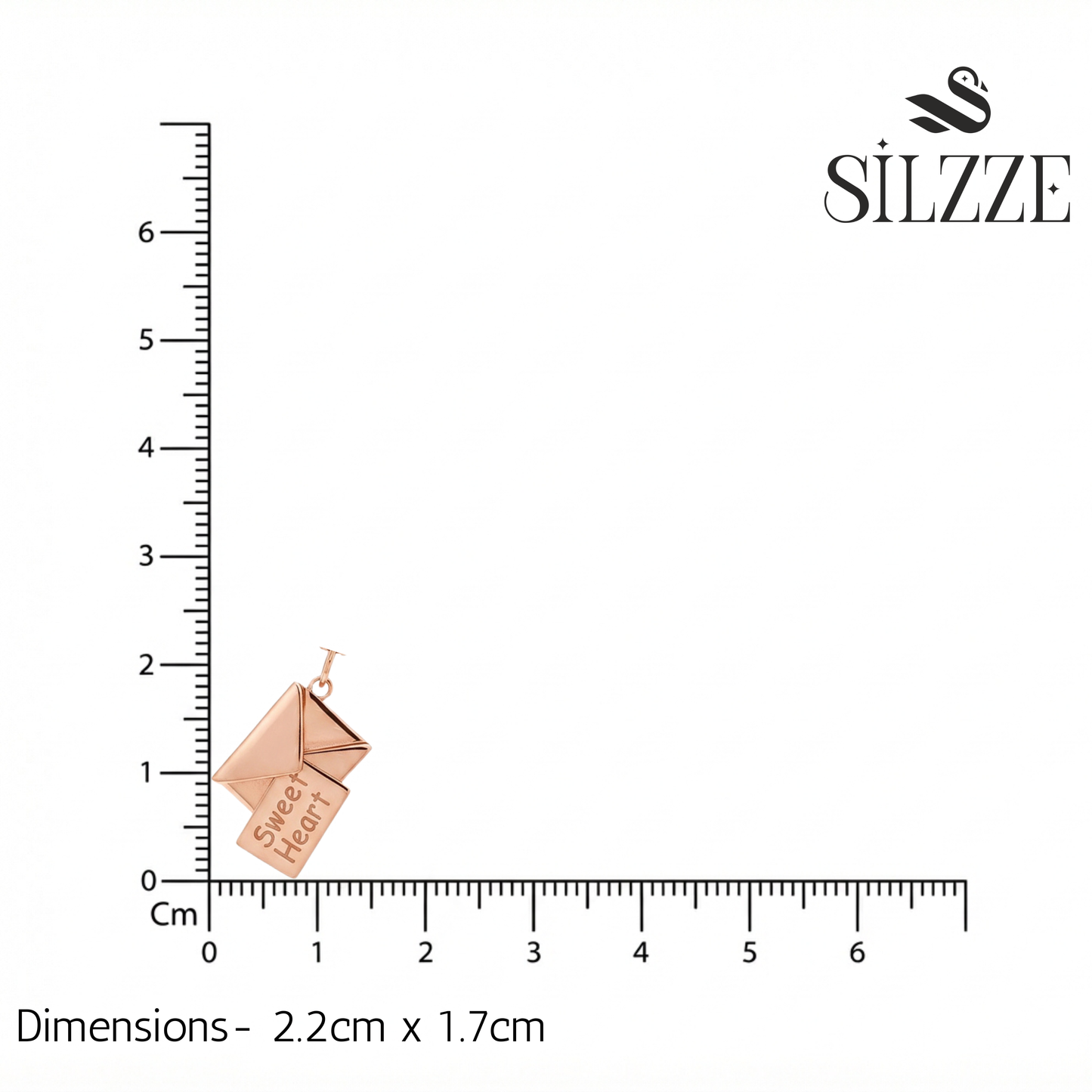 Rose gold secret message Envelope Locket pendant Necklace For her