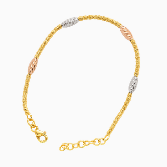 Gold Elegant Bracelet with Fusion of Colours
