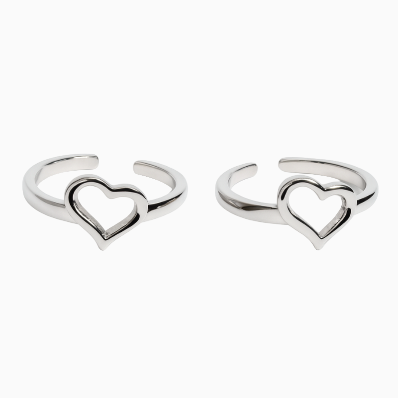 Silver Heart passionate Toe Ring