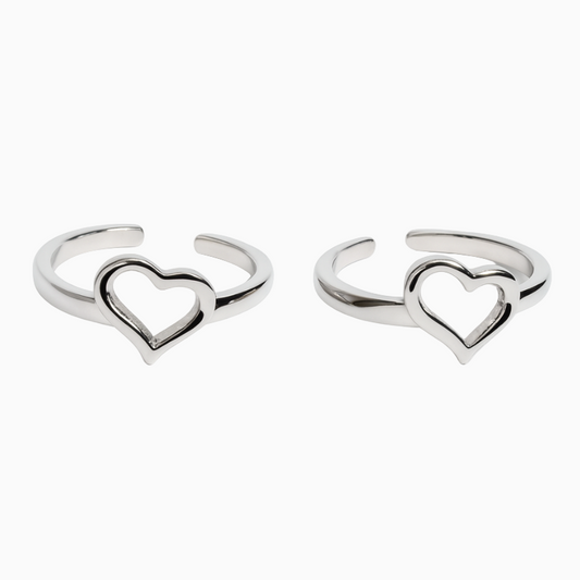 Silver Heart passionate Toe Ring