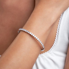 Silver Solitaire (cz) line Radiant Bracelet