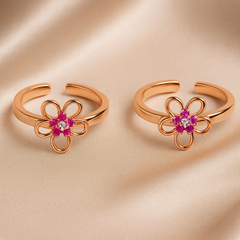 Rose Gold Filigree Toe Ring