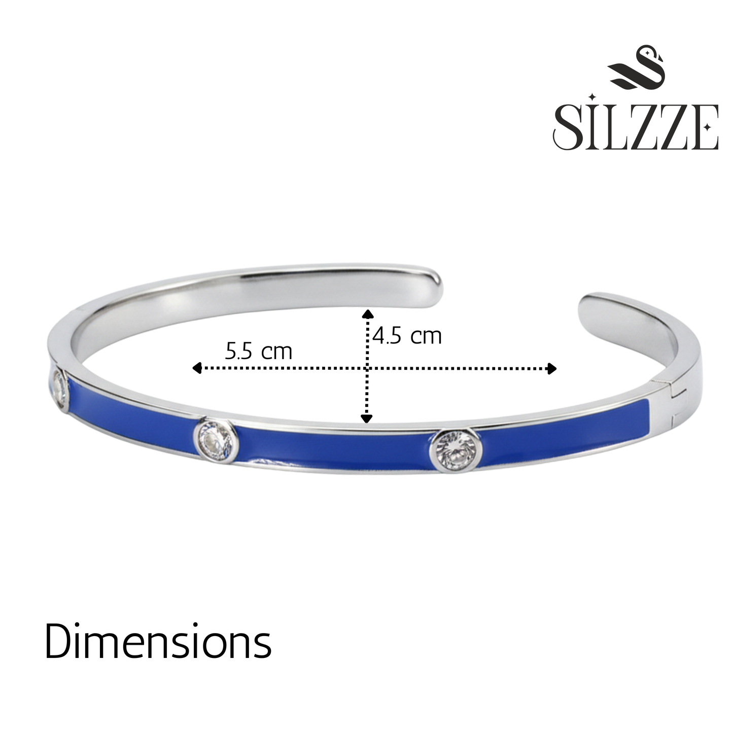 Silver Nautical Stream Blue Bracelet For Her