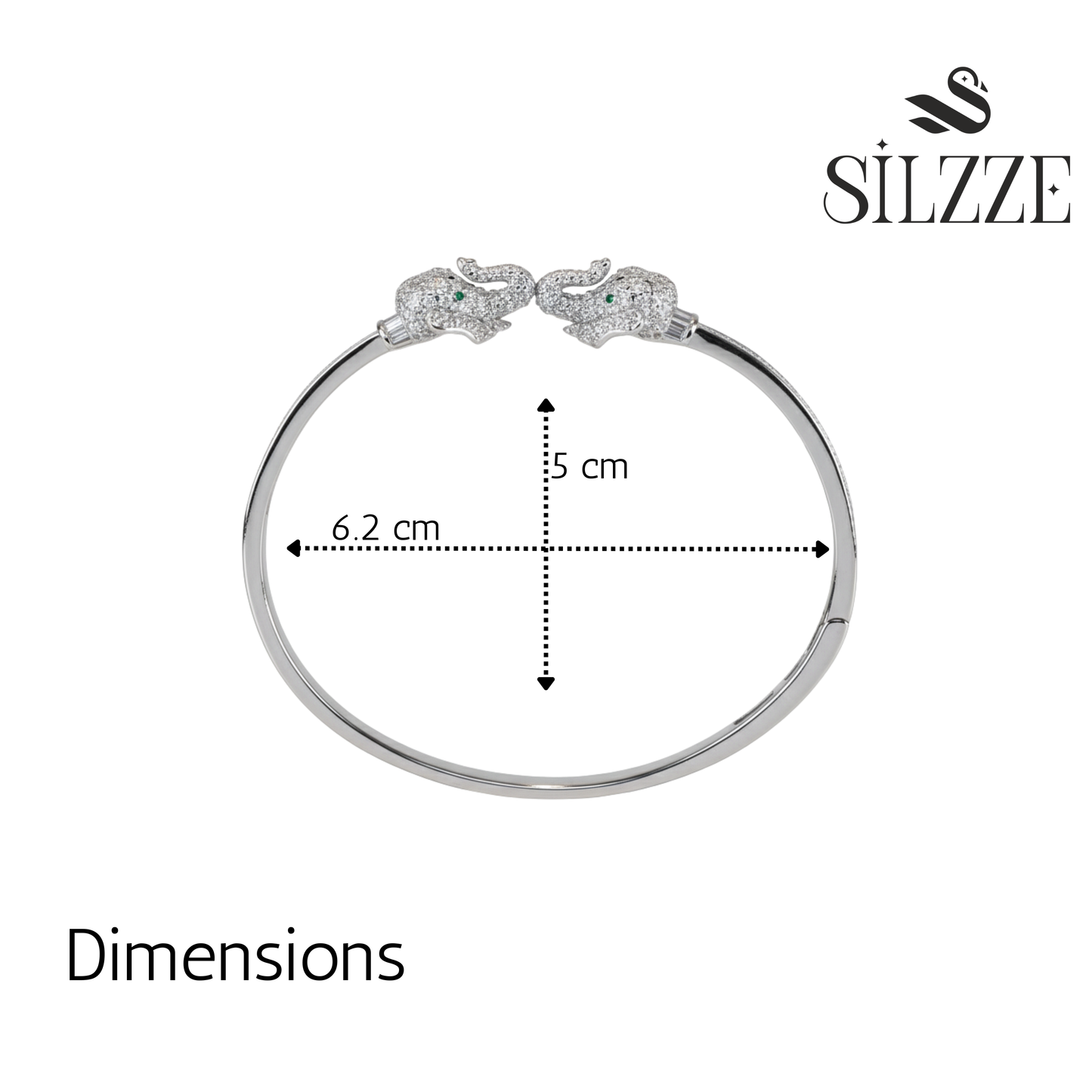 Silver Elephant Head Bracelet For Her