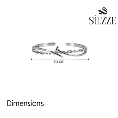 Silver Chic Nail luxe Bracelet For Her
