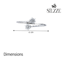 Silver Starlight Floral Bracelet For Her