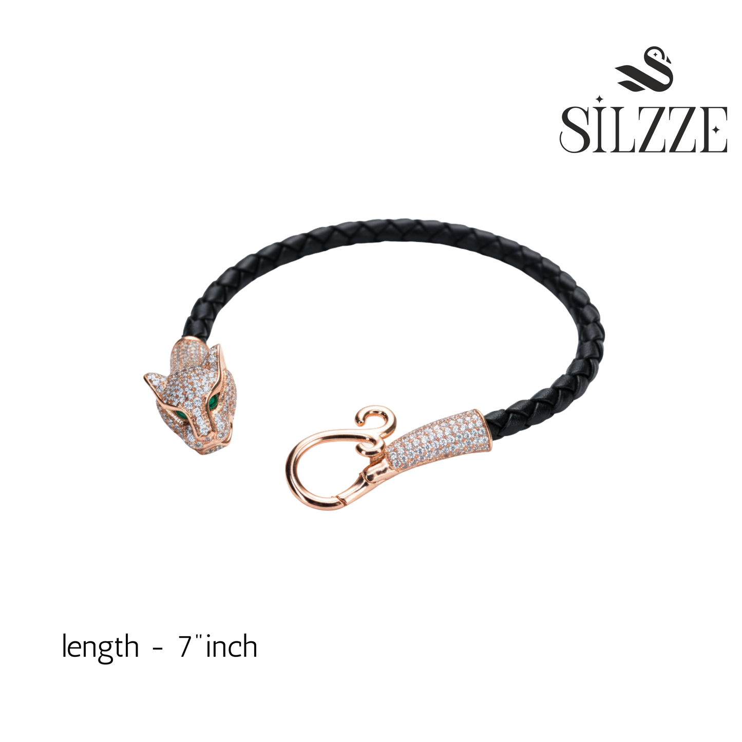 Rose Gold Panther Head Luxury Bracelet For Her