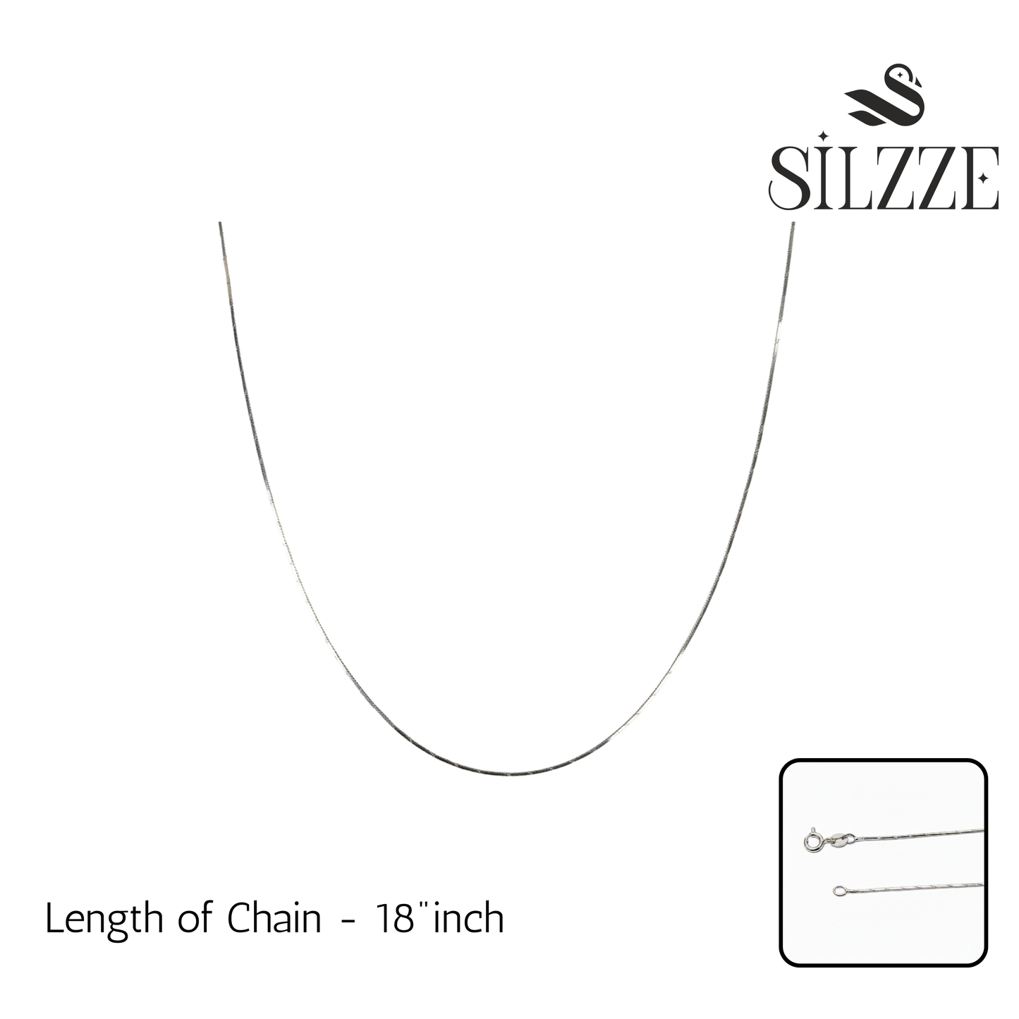 Silver Diamond Cut Cobra Chain For Her