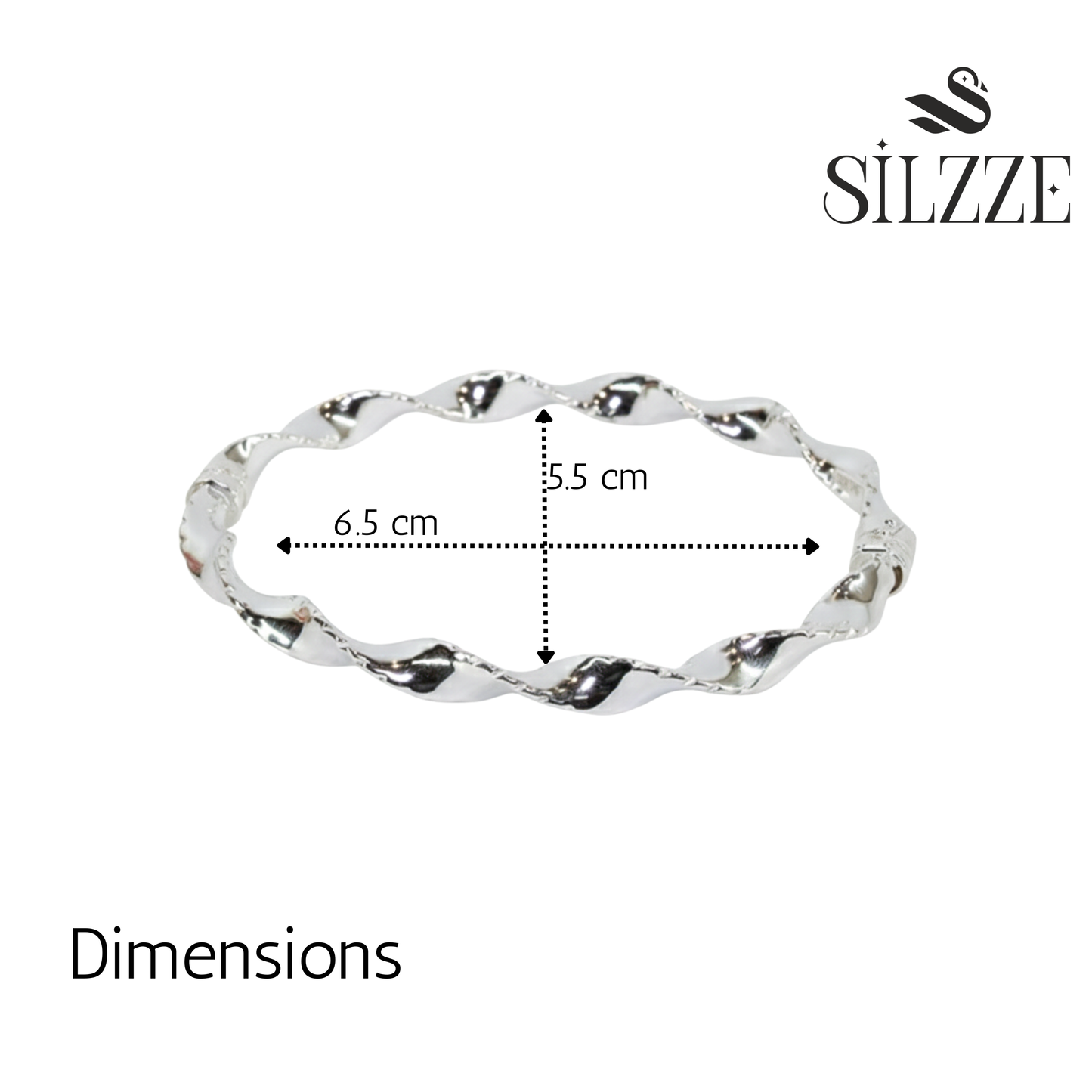 Silver Serpentine Twist Bracelet