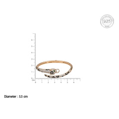 Rose Gold Jaguar Head Hinged Bracelet For Her