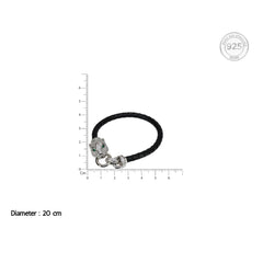 Silver Luxury Leather Panther Bracelet For Her