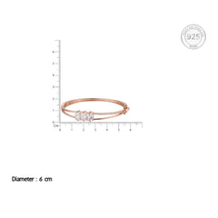 Rose gold Fine Trinity cut Bracelet for her