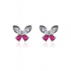 Silver Dainty Butterfly & Starburst Pendant Set