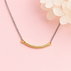 Silver Golden Arc Chain pendant