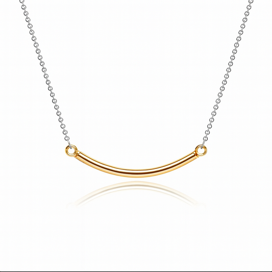 Silver Golden Arc Chain pendant
