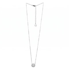 Silver Halo Classic Solitaire Pendant