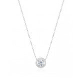 Silver Halo Classic Solitaire Pendant