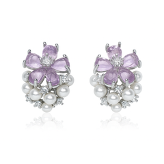 Silver Enchanting Lavender Pendant Set