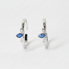 Silver Blue crown Toe ring