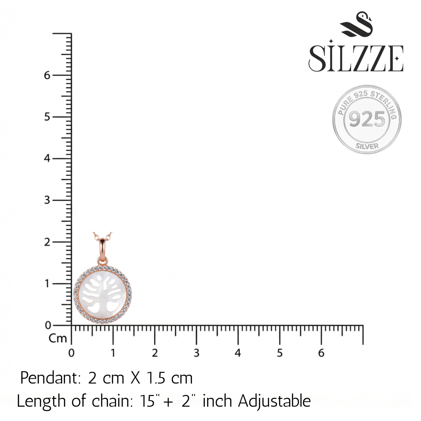 Rose Gold Tree of Life Pendant