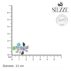 Silver floral Bouquet Ring for her