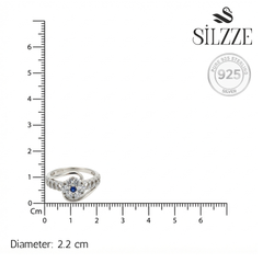 Blue Daisy Bloom Statement Ring