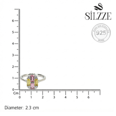 Silver Pastel Peony Ring For Her