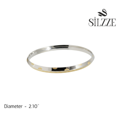 Silver Premium Gold textured Unisex Bracelet / Kada