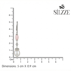 Silver Pearl Premium Hanging Earrings