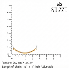 Silver Golden Arc Chain pendant