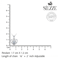 Silver Forever Love Dancing Heart Pendant