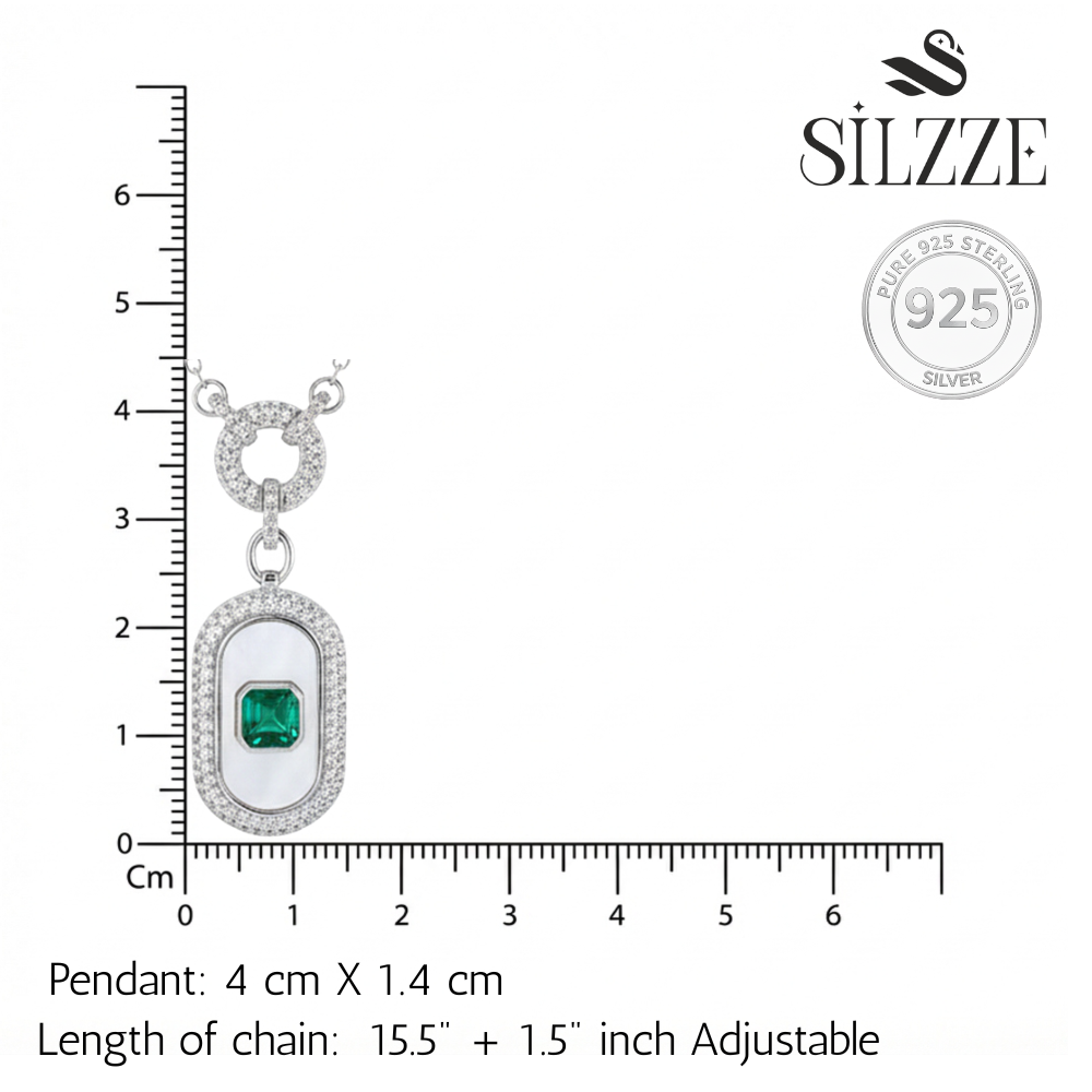 Silver Mother of Pearl Halo Pendant