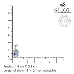 Silver Aurora Blue Pendant