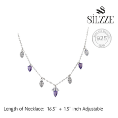 Silver Dazzling Blue Necklace