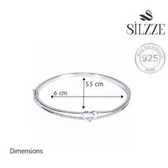 Silver Heart-in-Heart Bracelet for her