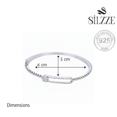 Silver Starlight Aura Bangle Bracelet For her