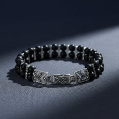 Vintage Double Row Tulsi Bracelet for Him