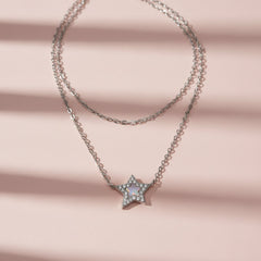 Silver Wish Star Dainty Pendant