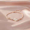 Rose gold Cute Whimsical Flower and Butterfly Bracelet for her