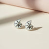 Silver Nauntilus Stud Earrings