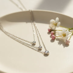 Silver Classic Versatile Tripple Layer Necklace