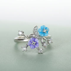 Silver Enchanted Garden Bloom ring for her