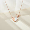Rose Gold Royal Heart & Crown Pendant