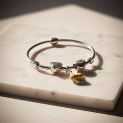 Silver Sweetheart Character Dangle Bracelet For Her