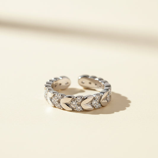 Silver Cosmos Halo Ring