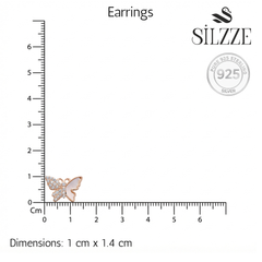 Rose Gold Radiant Butterfly Pendant Set