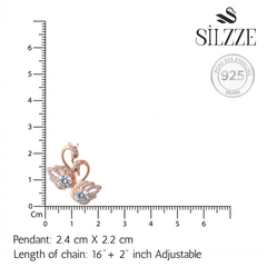 Rose Gold Eternal Love Swan Pendant