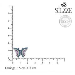 Silver Vibrant Multi Colour Pendant Set