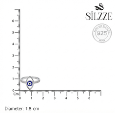 Silver Daisy Flawless Evil Eye Toe Ring